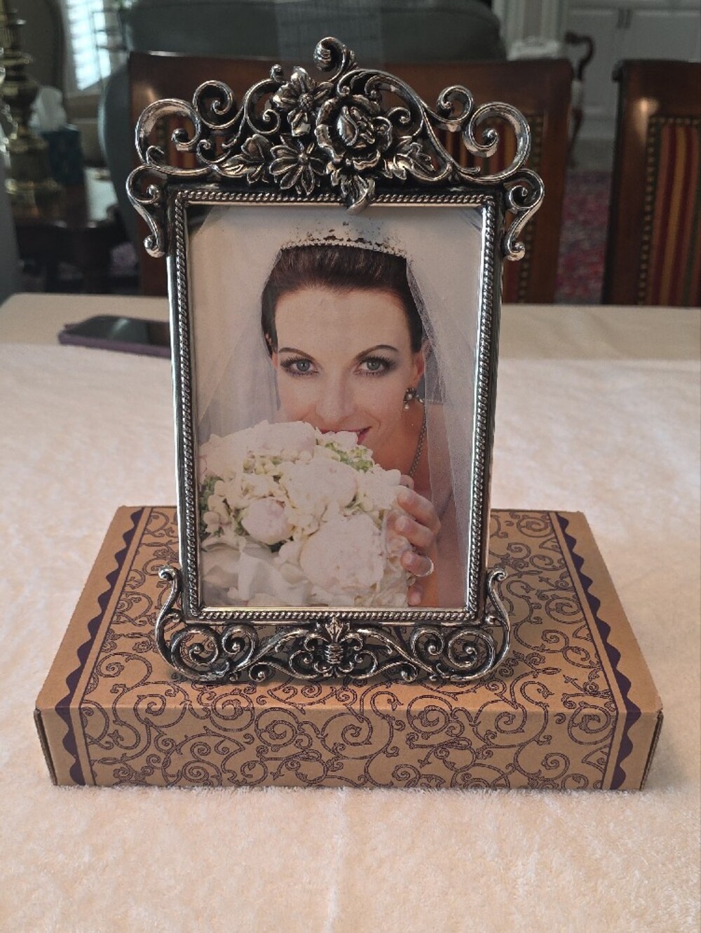 NWT Brighton Ornate Silver Scrollwork Picture Frame 5x7
